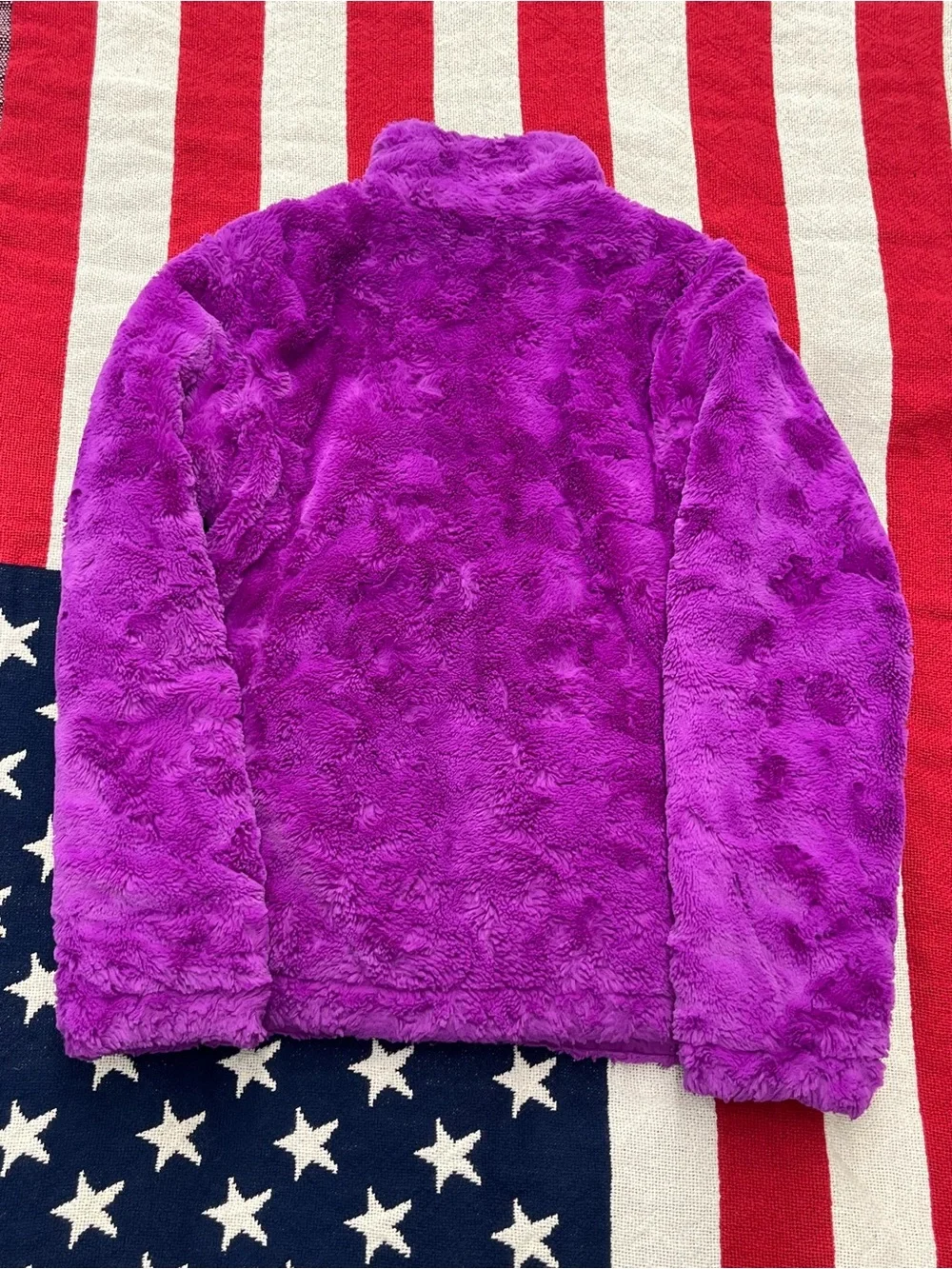 The North Face Girls' Reversible Purple Puffer Jacket Size Large 14/16